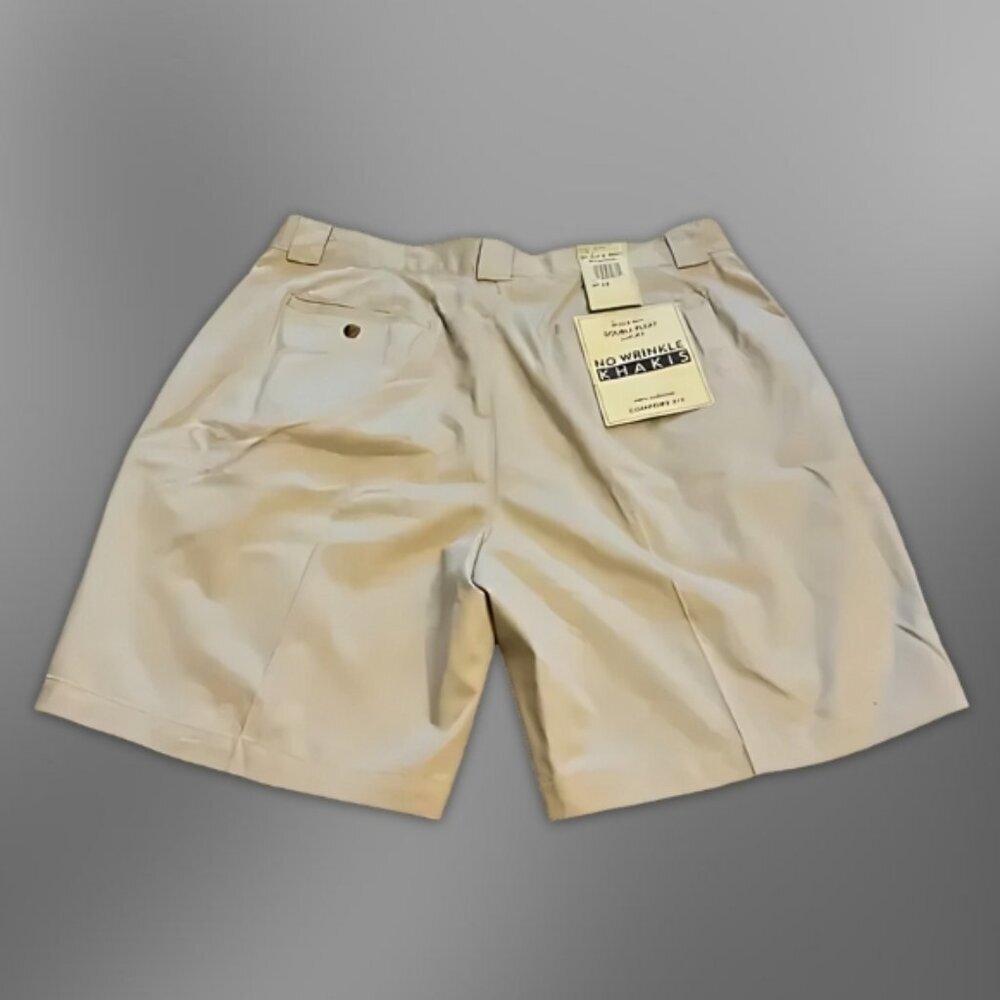 Bugle Boy Shorts Double Pleat Comfortable Fit Durable Construction Khaki M 38W - Picture 2 of 4